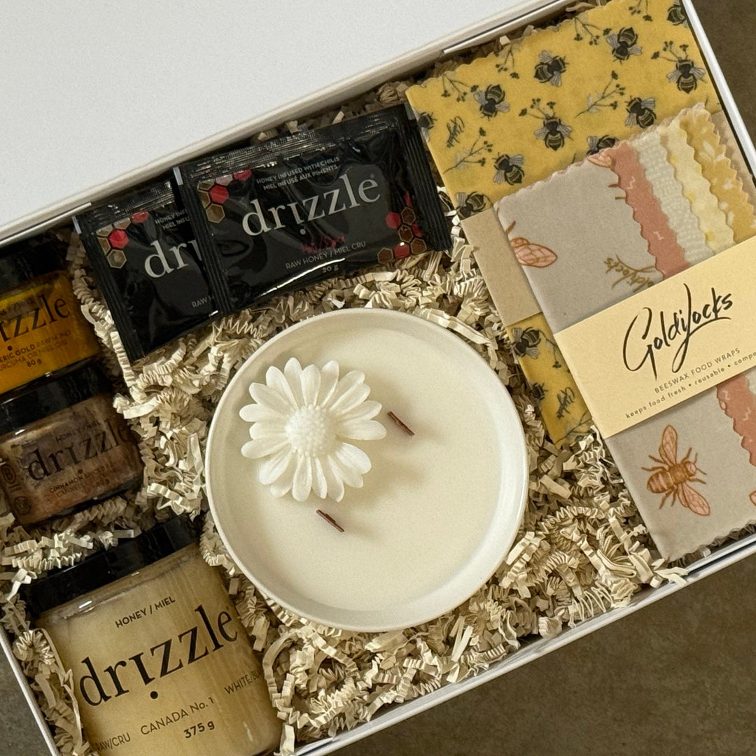 Sweet As Honey gift box by Gift Smack Gift Company, featuring an assortment of honey-themed treats and packaging.