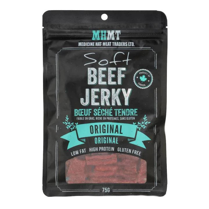 Packaged beef jerky with &