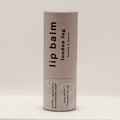 Lip balm container labeled 'London Fog' on a light gray background