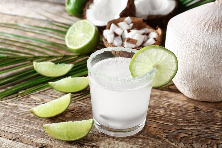 Gourmet du Village Citrus Sea Salt Rimmer for margaritas, showing a salt container with citrus-flavored sea salt for cocktail garnishing.