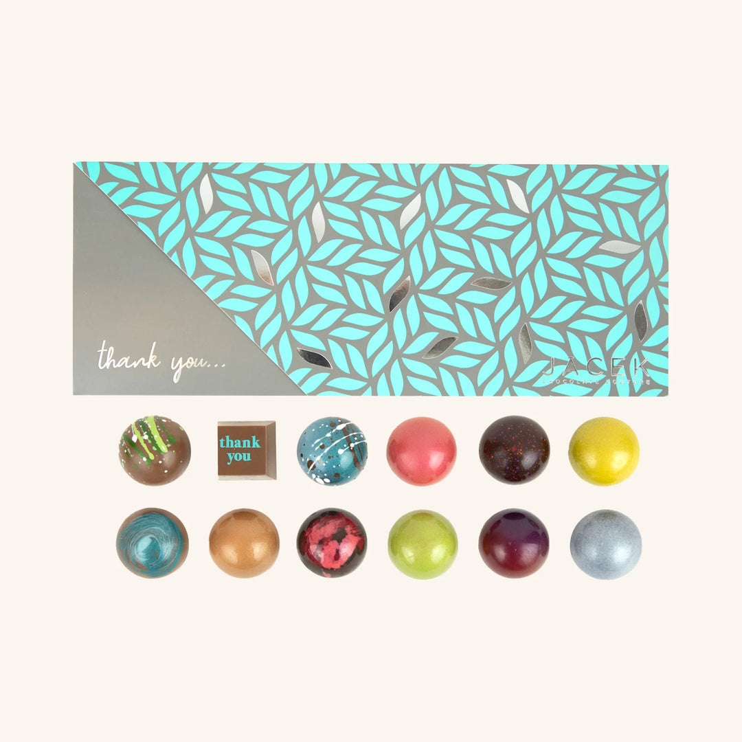 Assorted chocolates with a &