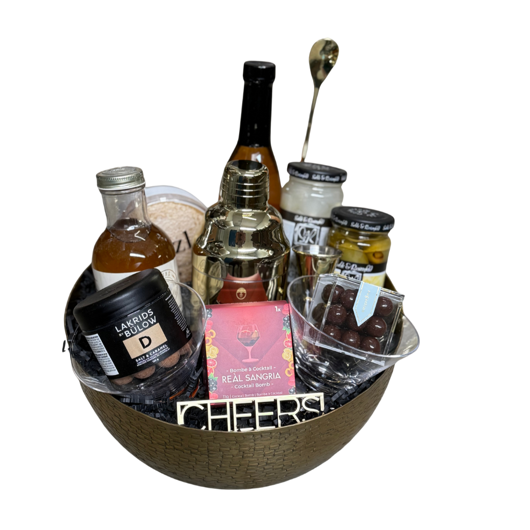 Cocktail Hour Gift Basket