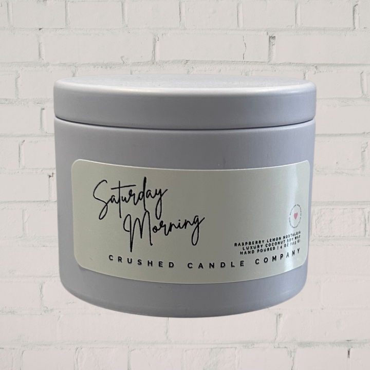 Crushed Candle Company Saturday Morning Candle. Hand poured in Red Deer, Alberta 