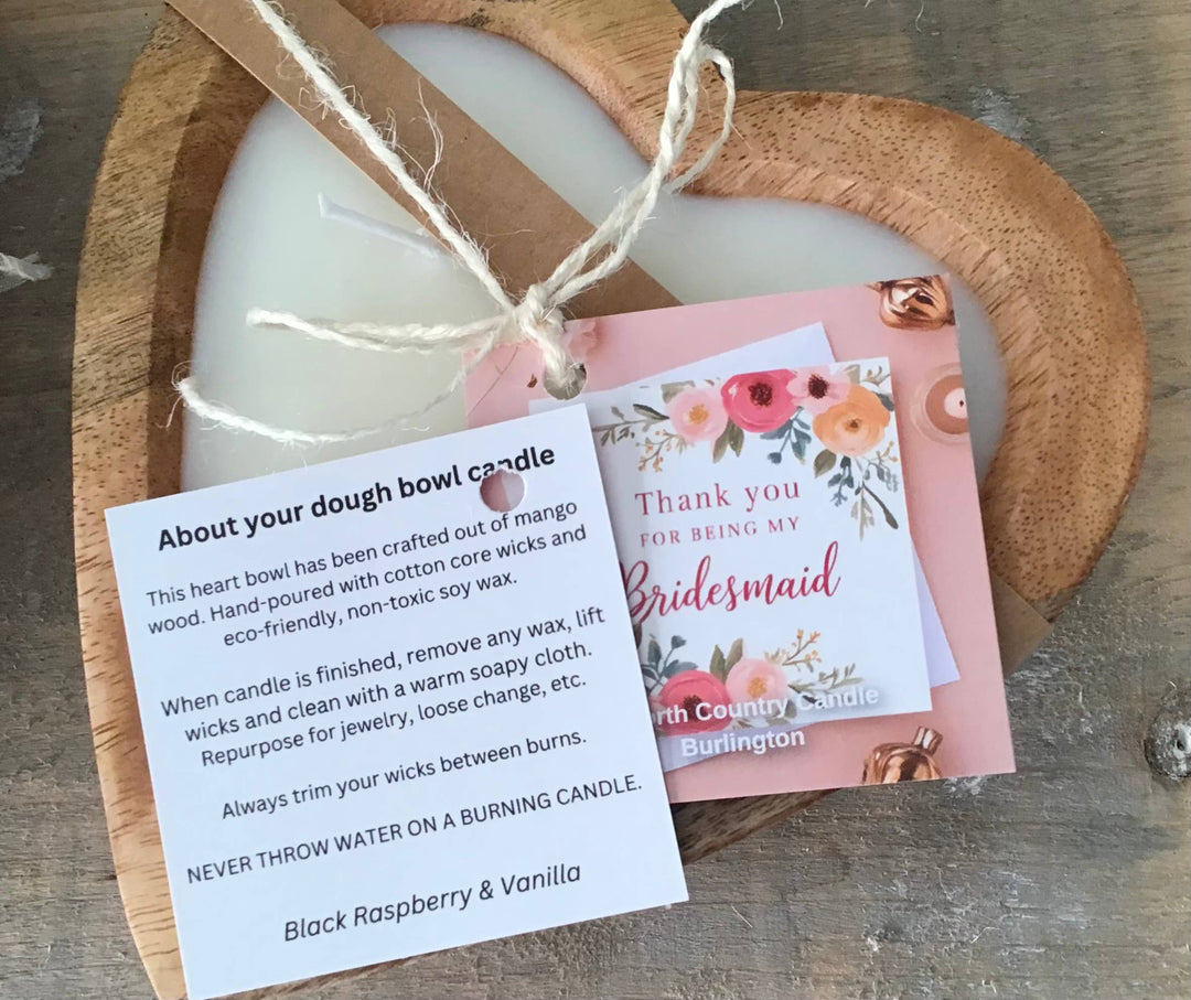 Sweetheart Dough Bowl Candle - Mango Wood: Mimosa