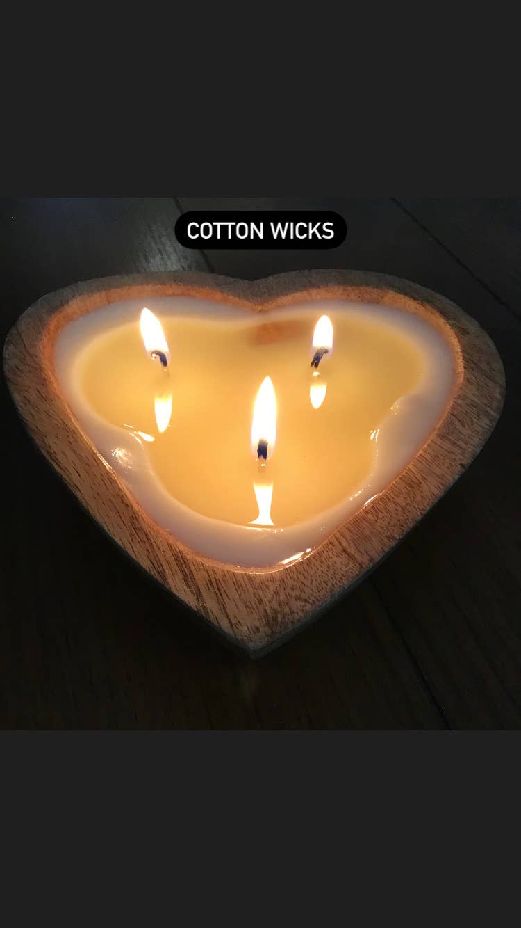 Sweetheart Dough Bowl Candle - Mango Wood: Black Raspberry & Vanilla