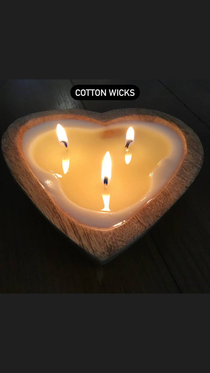 Sweetheart Dough Bowl Candle - Mango Wood: Black Raspberry & Vanilla