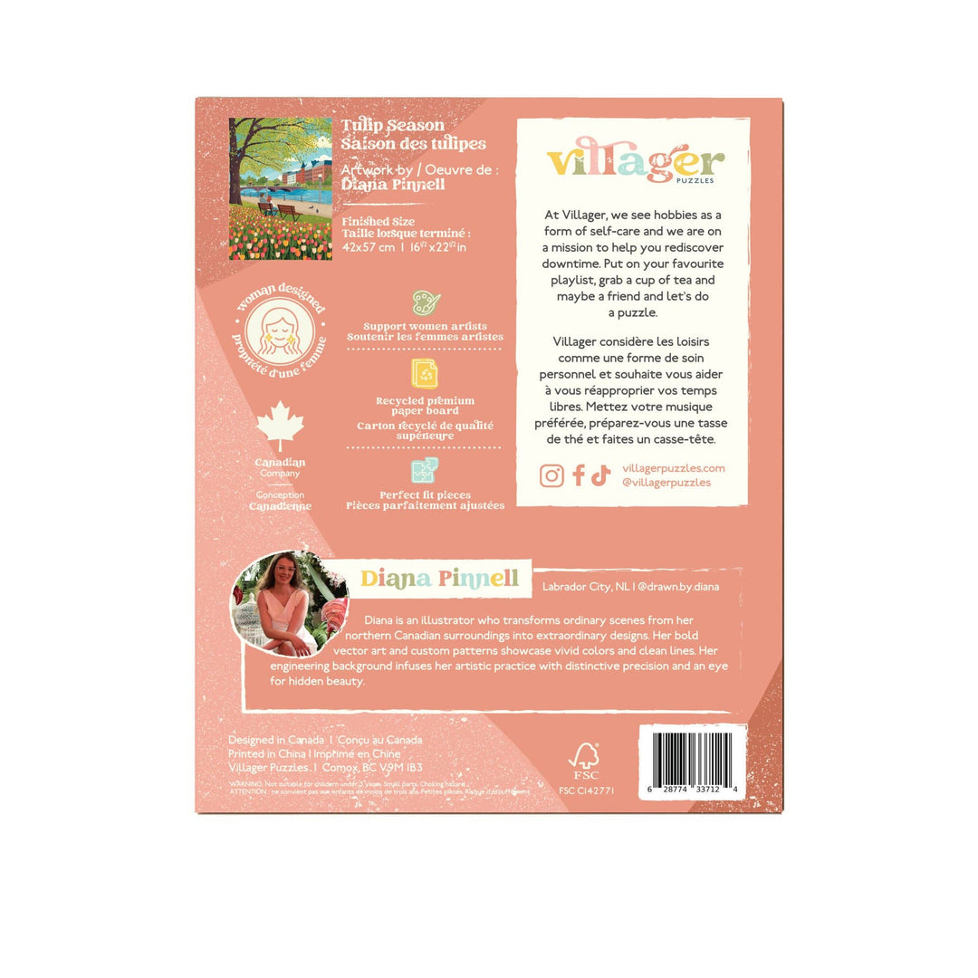 Tulip Season | 500-Piece Puzzle | Designed in Canada - Gift Smack Gift Company