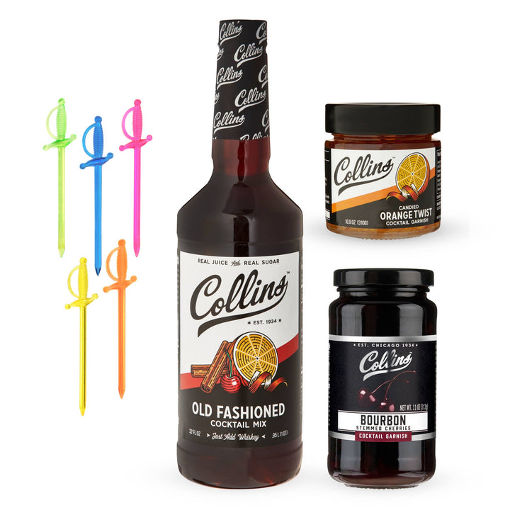 All-in-1 Old Fashioned Whiskey Cocktail Kit - Set of 4