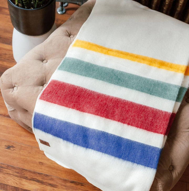Pioneer Stripe Alpaca Blanket