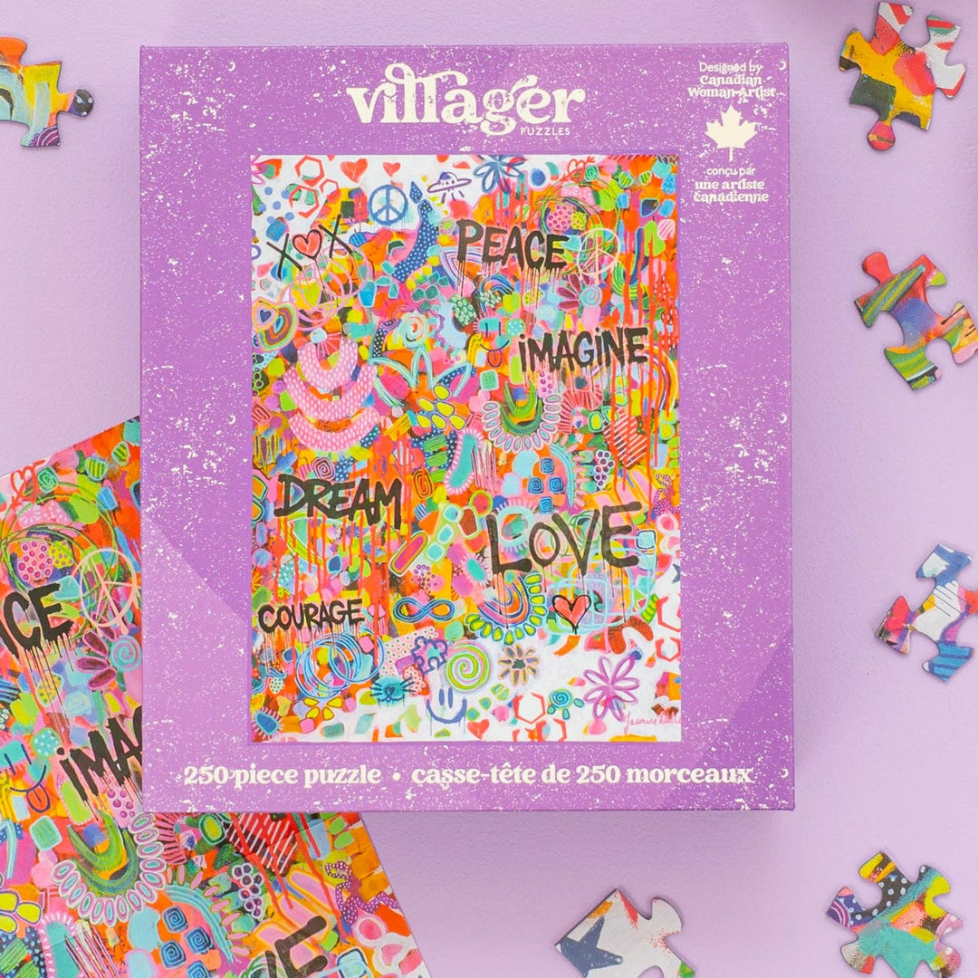 Pink Graffiti | 250 Piece Puzzle | Designed in Canada - Gift Smack Gift Company