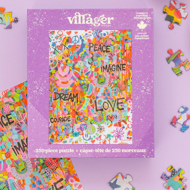 Pink Graffiti | 250 Piece Puzzle | Designed in Canada - Gift Smack Gift Company