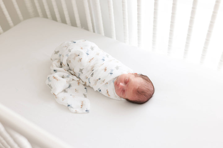 2-Pack Cotton Swaddle Blankets – Puppy Dog &amp; Stars - Gift Smack Gift Company