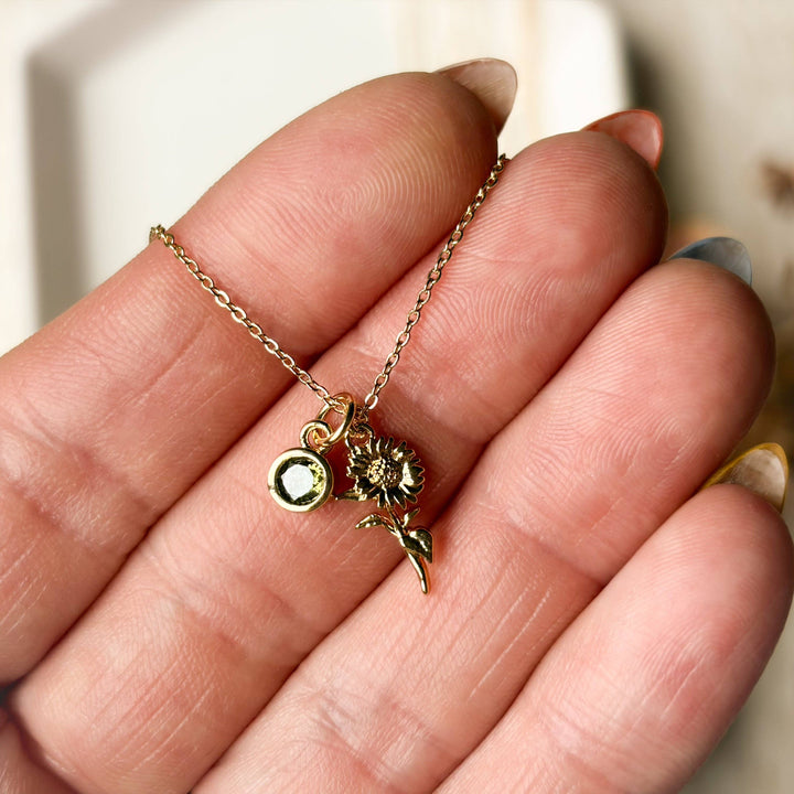 Birth Flower Necklace: August