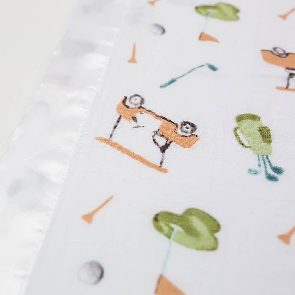 2-Pack Cotton Security Blankets  –  Golf - Gift Smack Gift Company