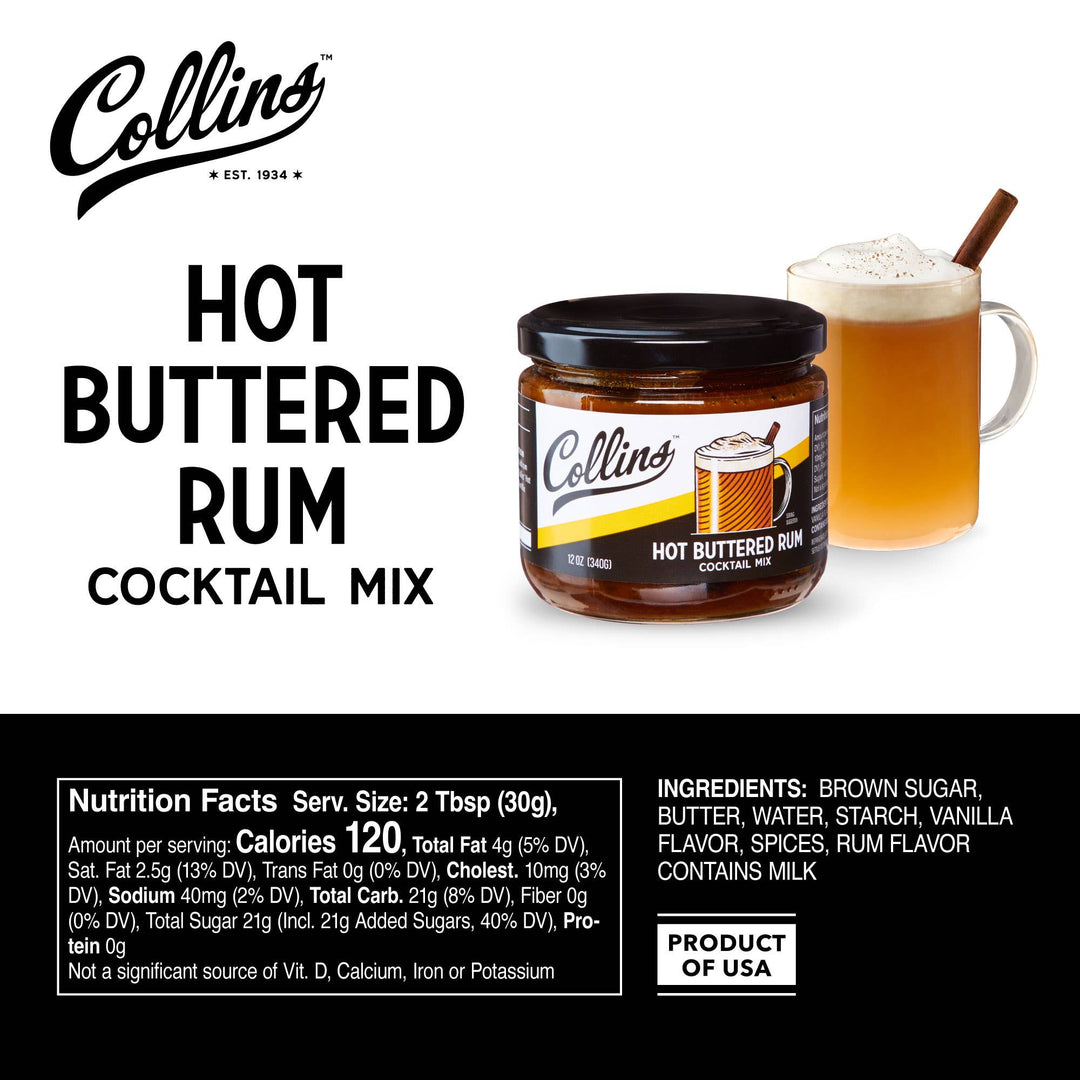 Real Sugar Hot Buttered Rum Cocktail Mix - 12 oz