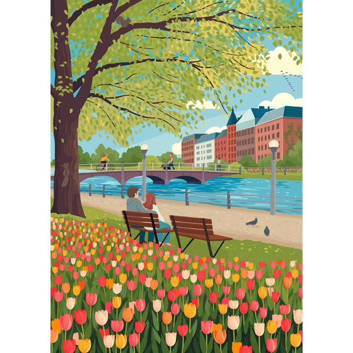 Tulip Season | 500-Piece Puzzle | Designed in Canada - Gift Smack Gift Company