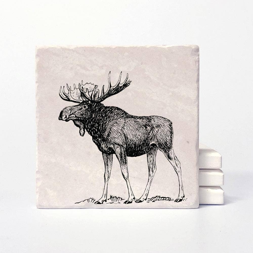Moose Coasters: 4"x4"