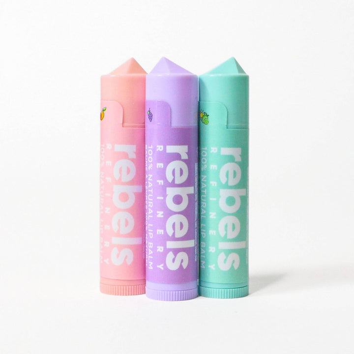 Stick Lip Balm 100% Natural SPIKED CAP: Pink / Strawberry Mango - Gift Smack Gift Company