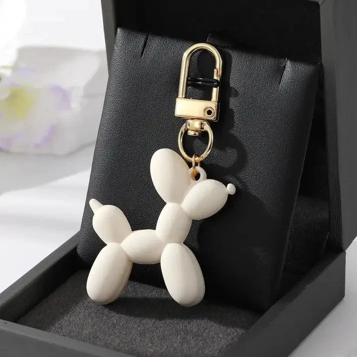 Artz Dog Arcylic Keychain - White