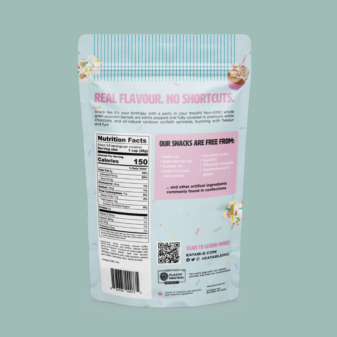 Eatable Birthday Cake Pops Popcorn