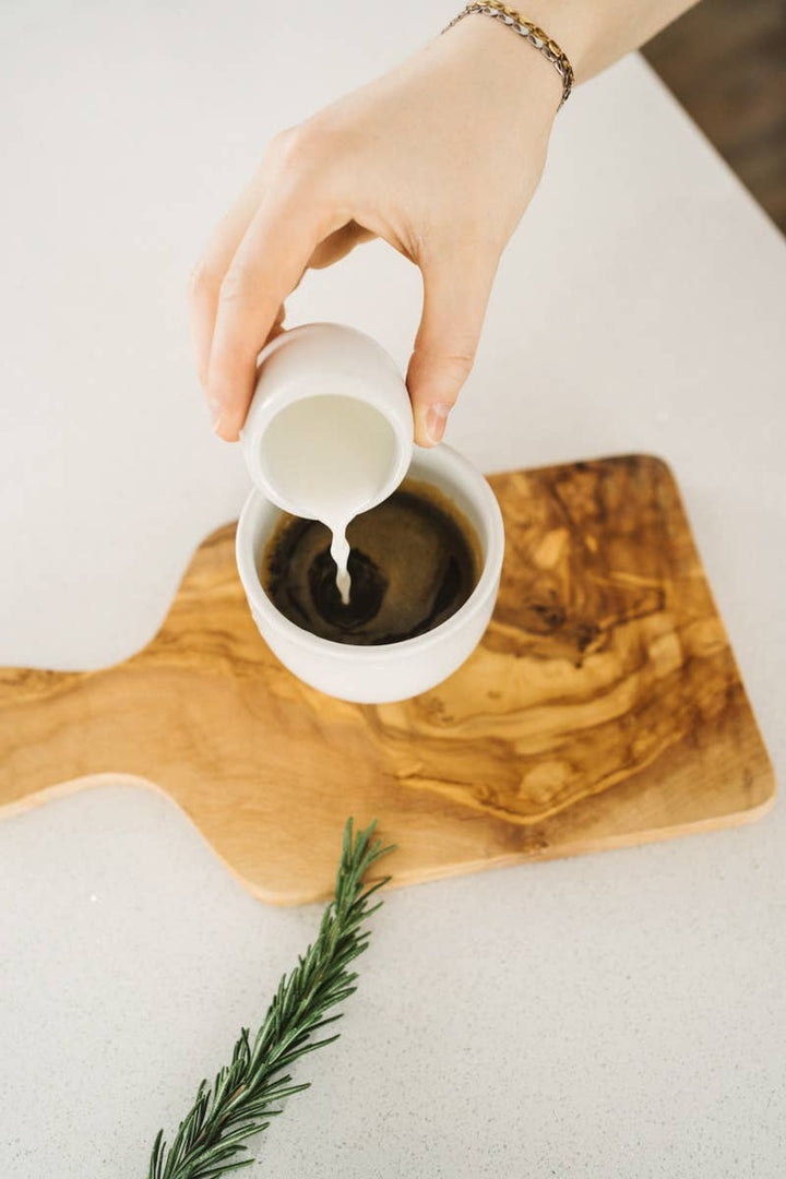 Natural Olive Wood Cheese Board with Handle | Rectangular