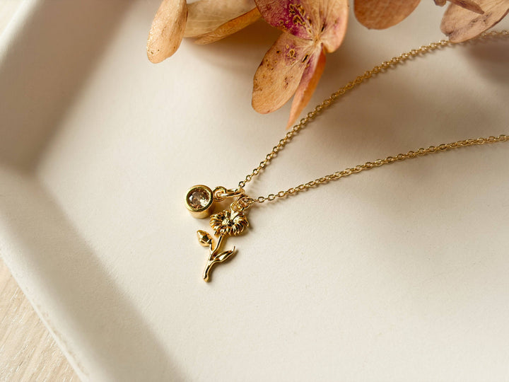 Birth Flower Necklace: December