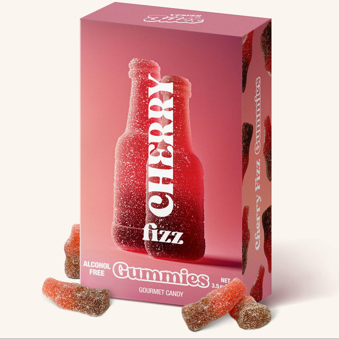 Cherry Fizz Gummies, Chewy Candies, Alcohol-Free