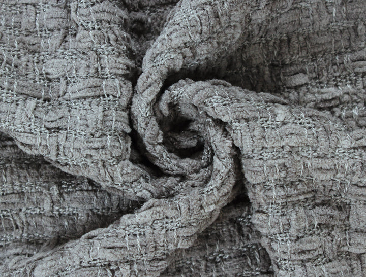 Chenille Basket Weave Throw Blanket, 50x60: Forest Green