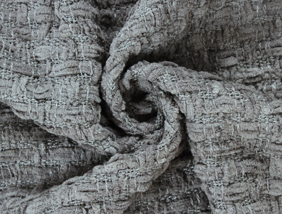 Chenille Basket Weave Throw Blanket, 50x60: Navy