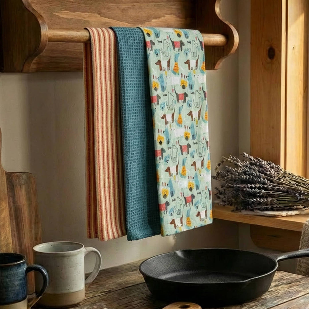3 Pack Kitchen Towel Set Dogs - Gift Smack Gift Company