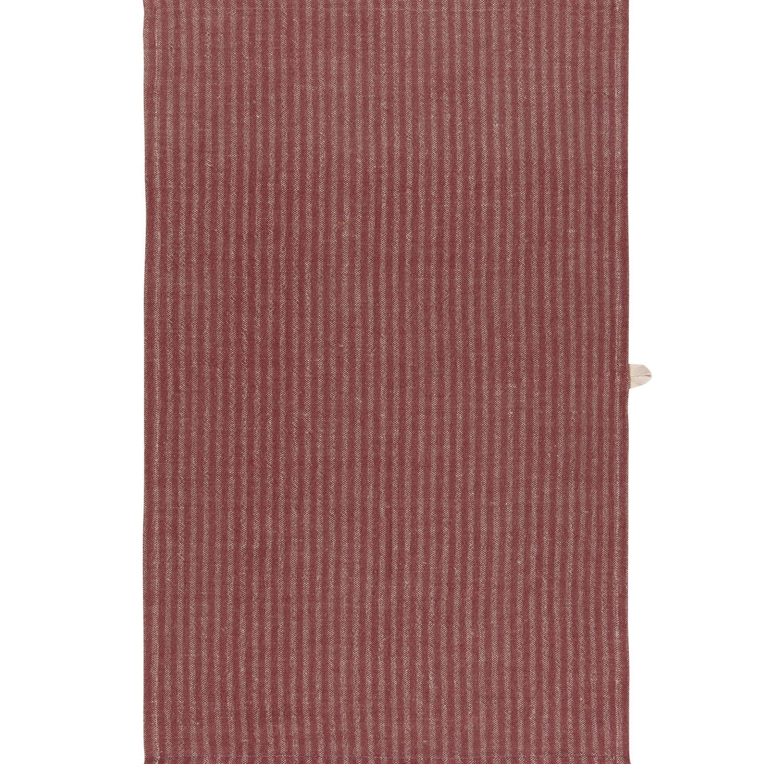 Wine Stripe Linen/Cotton Dishtowel