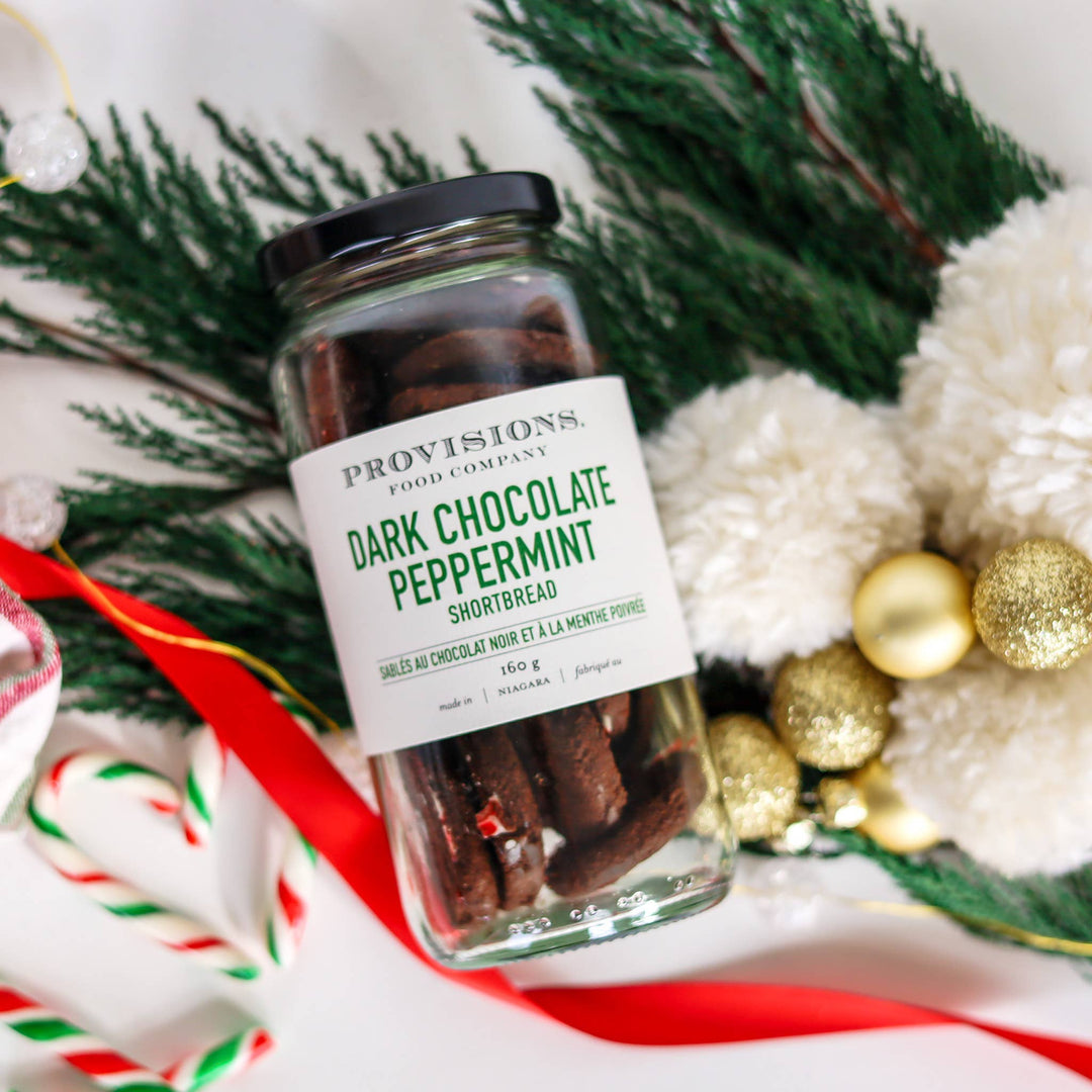 Dark Chocolate Peppermint Shortbread: