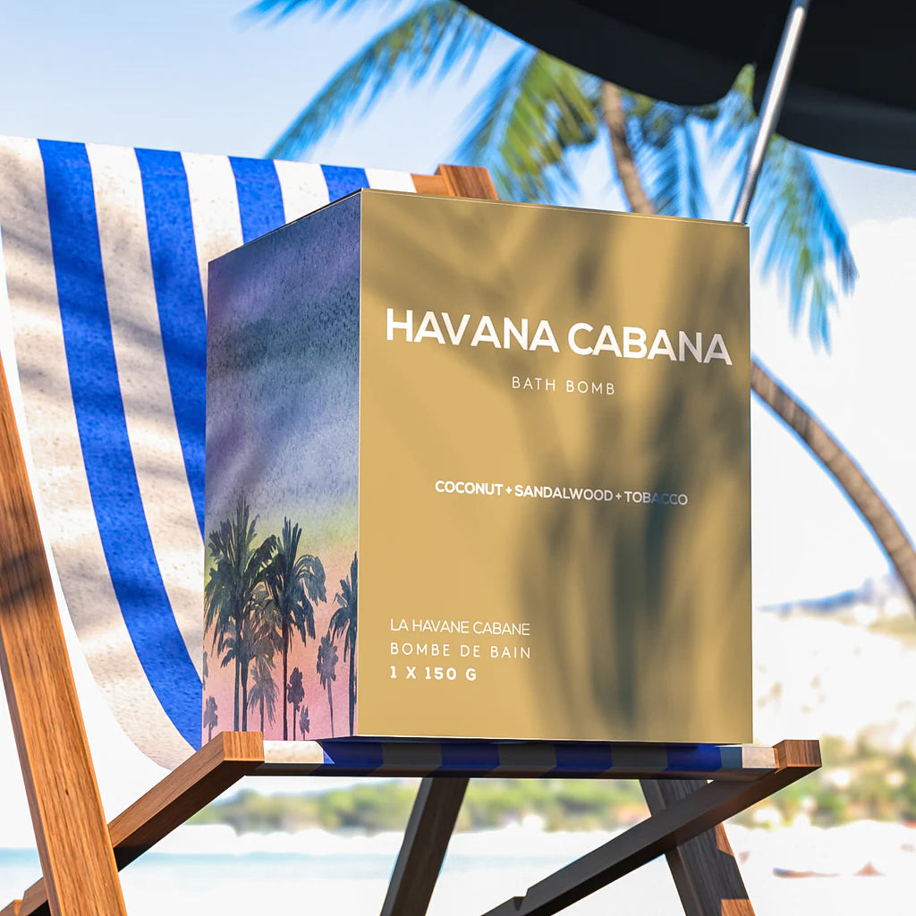 Havana Cabana Bath Bomb - Coconut + Sandalwood + Tobacco