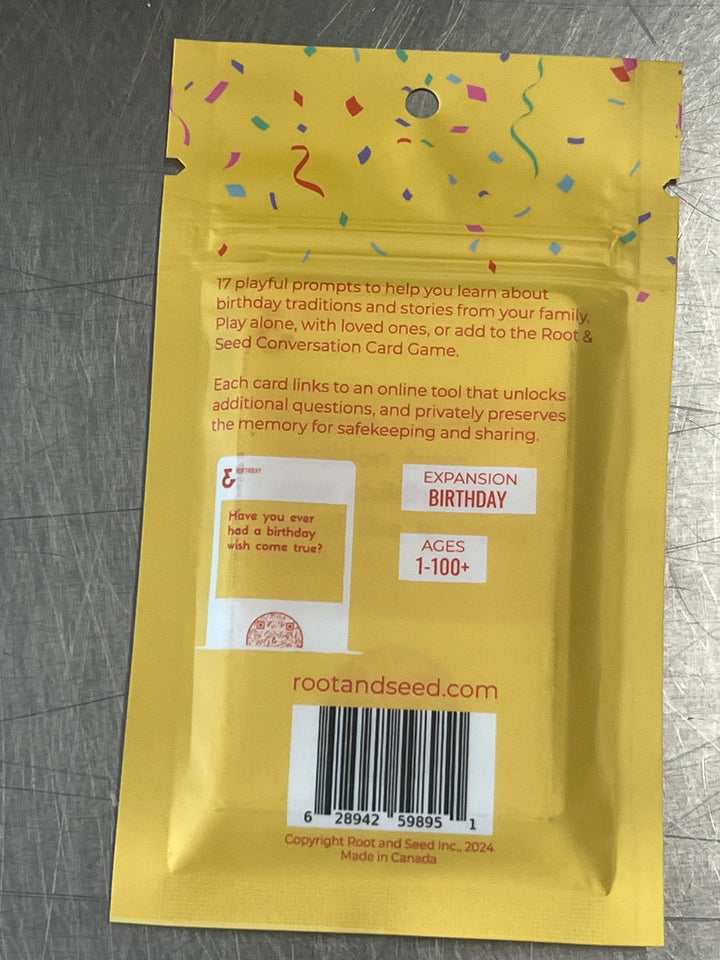 Birthday Conversation Cards - Root & Seed