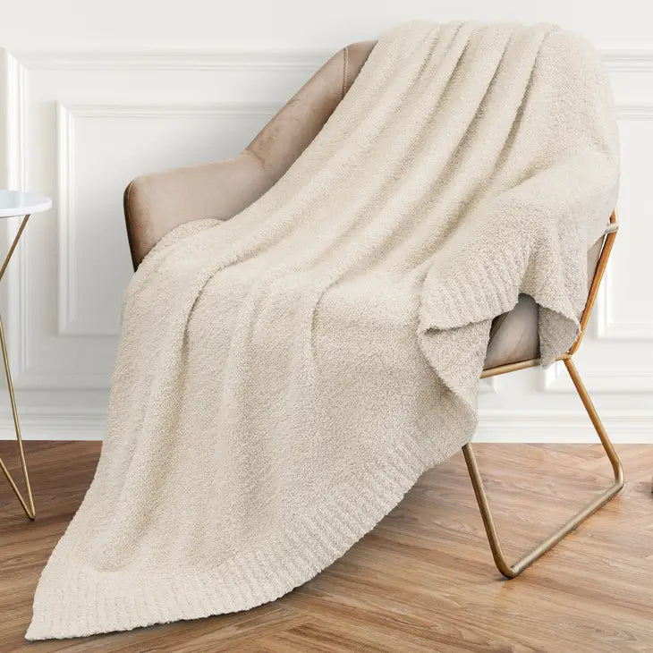 Buttery Soft Fluffy Knit Throw