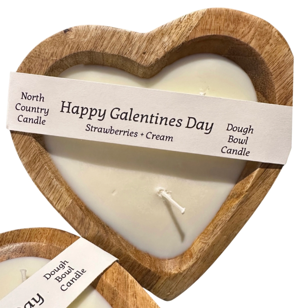 Valentines Day Sweetheart Dough Bowls: Strawberries & Cream