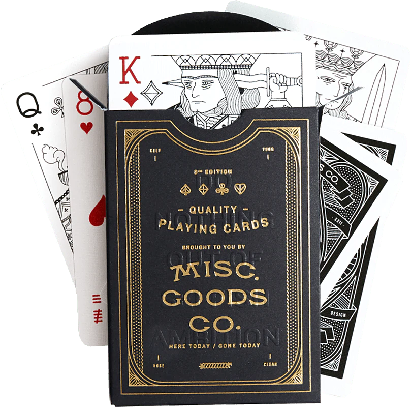 Misc. Goods Co. black Playing Cards