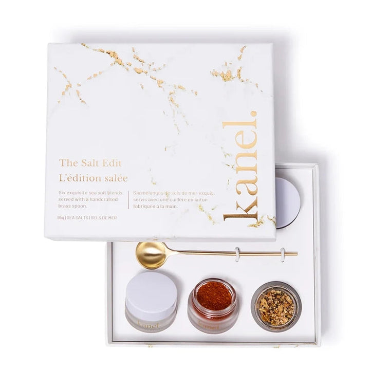Kamel salt edition set with packaging on a white background