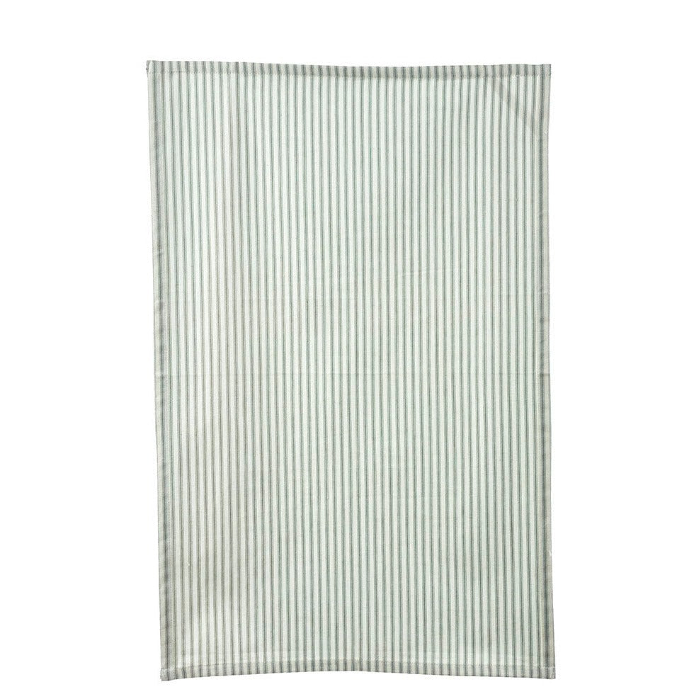 You can never go wrong with classic ticking stripe. A timeless addition to the kitchen, our ticking tea towels are easily machine washable and look effortlessly stylish displayed on the oven door.  Handmade in India  Care Instructions: Machine Washable  Dimensions: 18"L x 28"W  Materials: Cotton