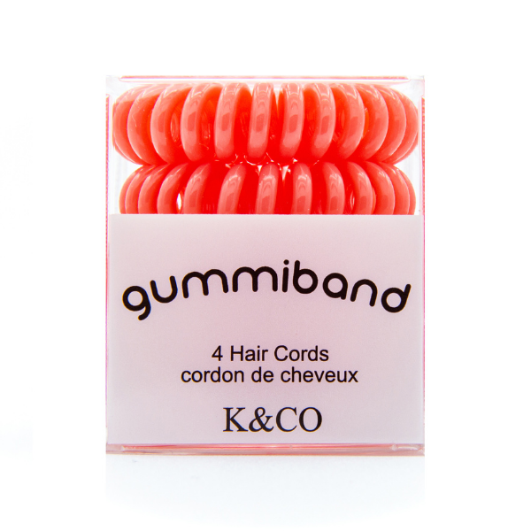 Hypoallergenic (They do not absorb water or sweat so they do not breed bacteria)  Suitable for all types of hair (Long and thick hair? Use 2 GummiBands for extra hold!)  Gentle on hair, reducing breakage and styling damage  Reusable for years. When the cord stretches out, warm it up with hot air from a hair dryer or hot water to return it to it’s original shape!