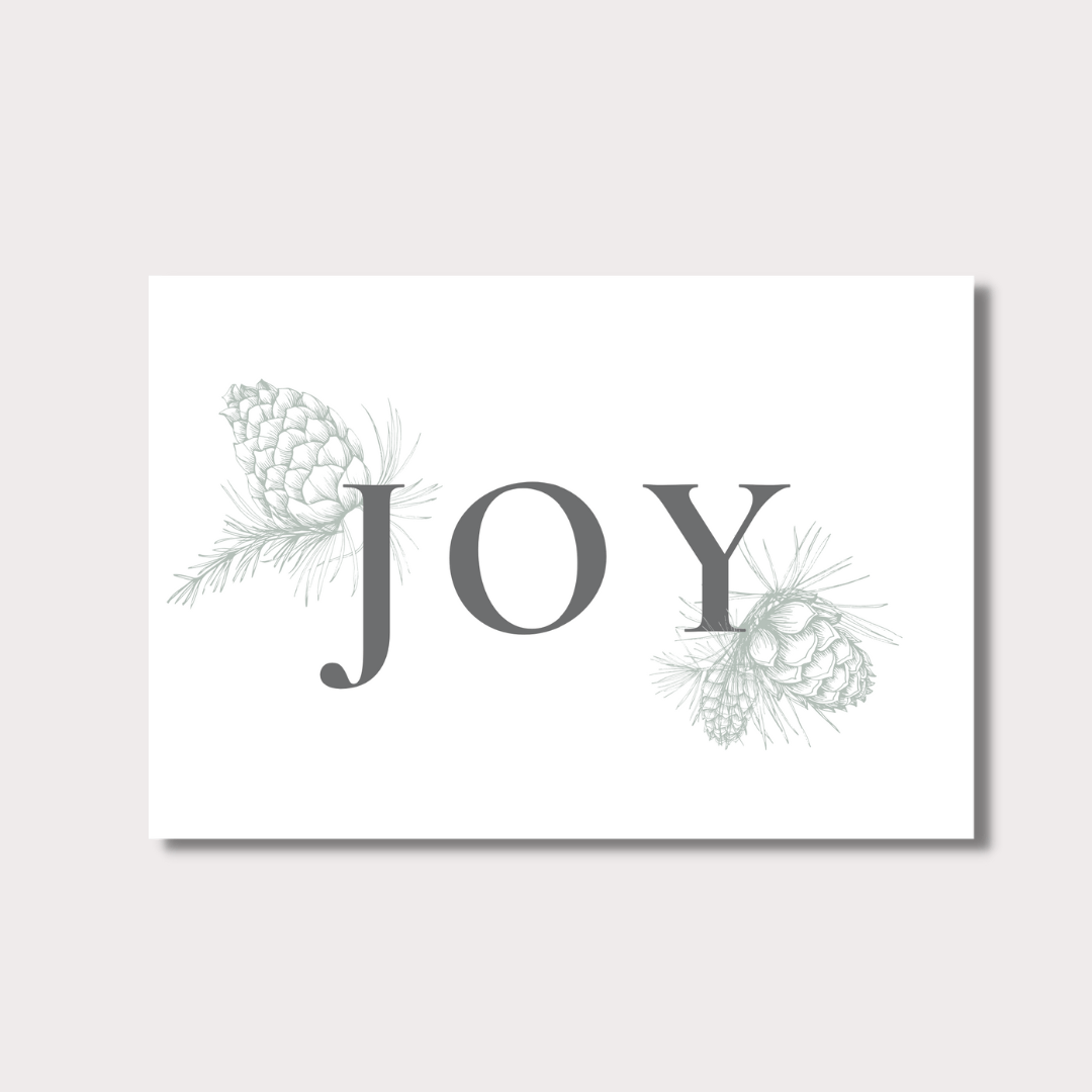 Joy Pinecone Note Card - Gift Smack Gift Company