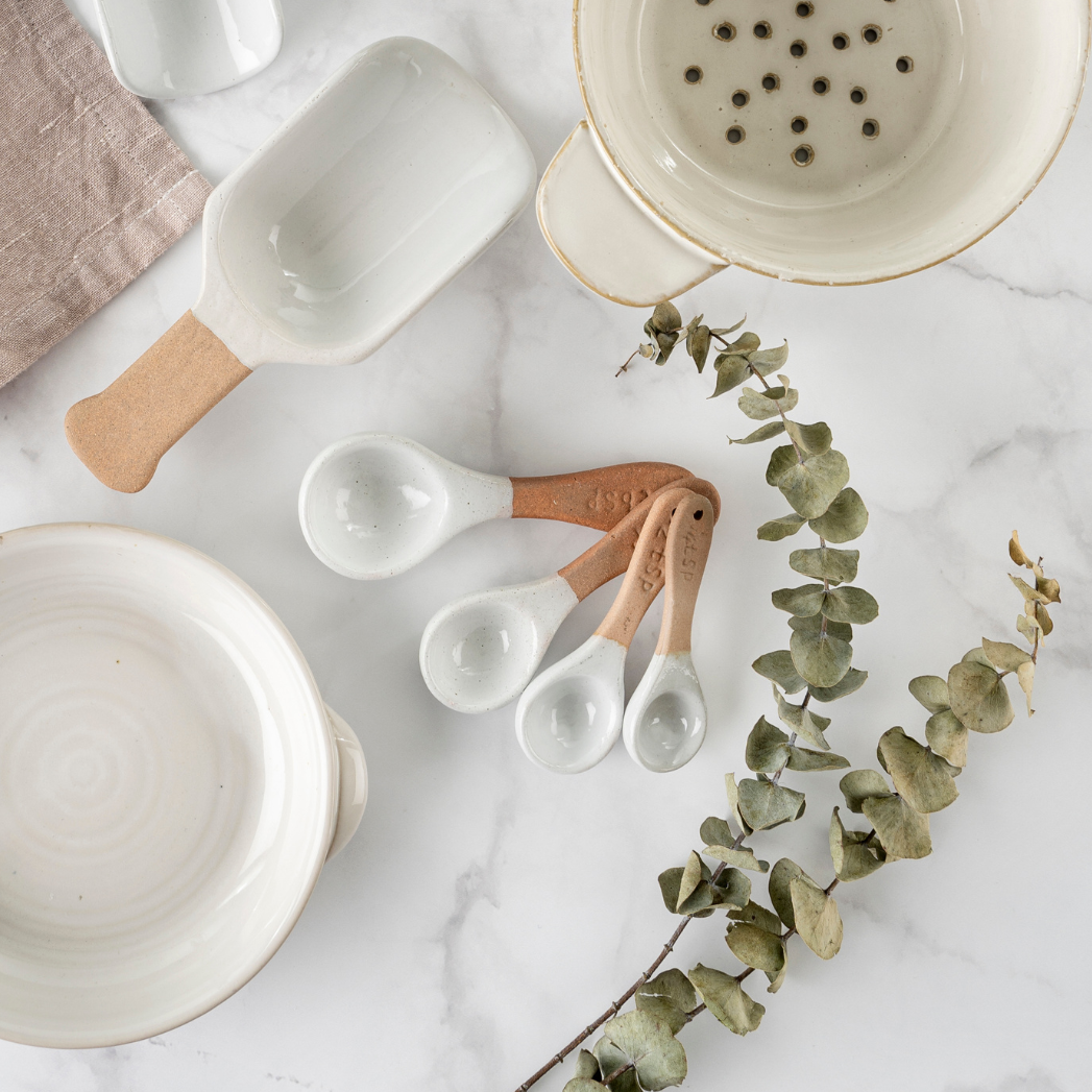 Pottery Measuring Spoons - Set of 4
