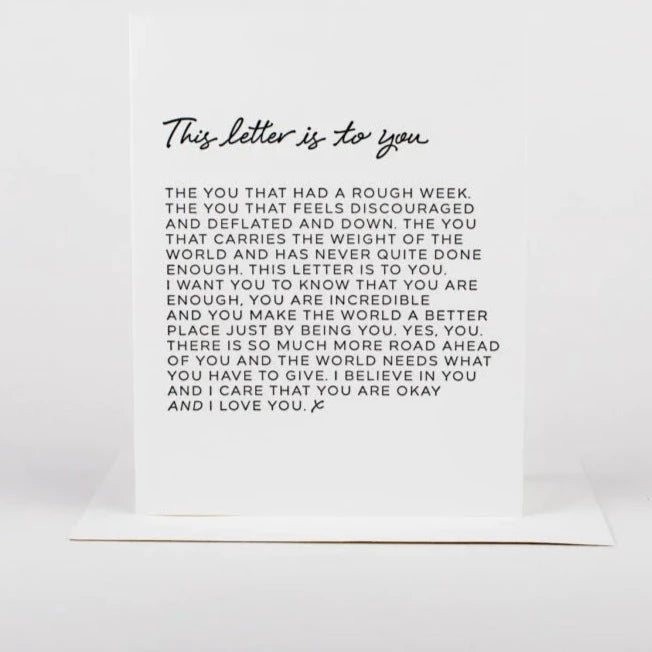 This letter is to you - Greeting Card