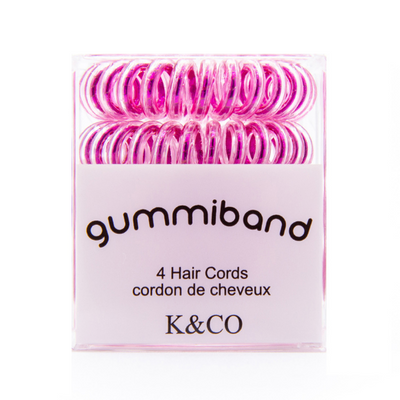 Hypoallergenic (They do not absorb water or sweat so they do not breed bacteria)  Suitable for all types of hair (Long and thick hair? Use 2 GummiBands for extra hold!)  Gentle on hair, reducing breakage and styling damage  Reusable for years. When the cord stretches out, warm it up with hot air from a hair dryer or hot water to return it to it’s original shape!