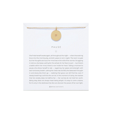 Bryan Anthony's Pause Necklace 14 k Gold