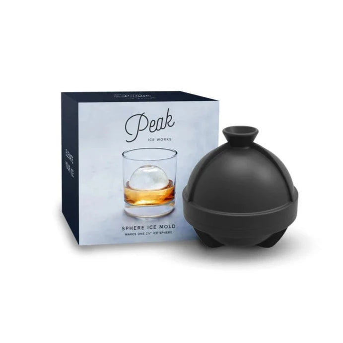 This mold makes one 2.5" large ice sphere, perfect for your favorite spirit or cocktail. The generously-sized sphere is slow-melting, keeping drinks ice-cold and not diluted.