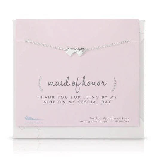 Best Day Ever Maid of Honor Necklace and Card Jewelry Lucky Feather 