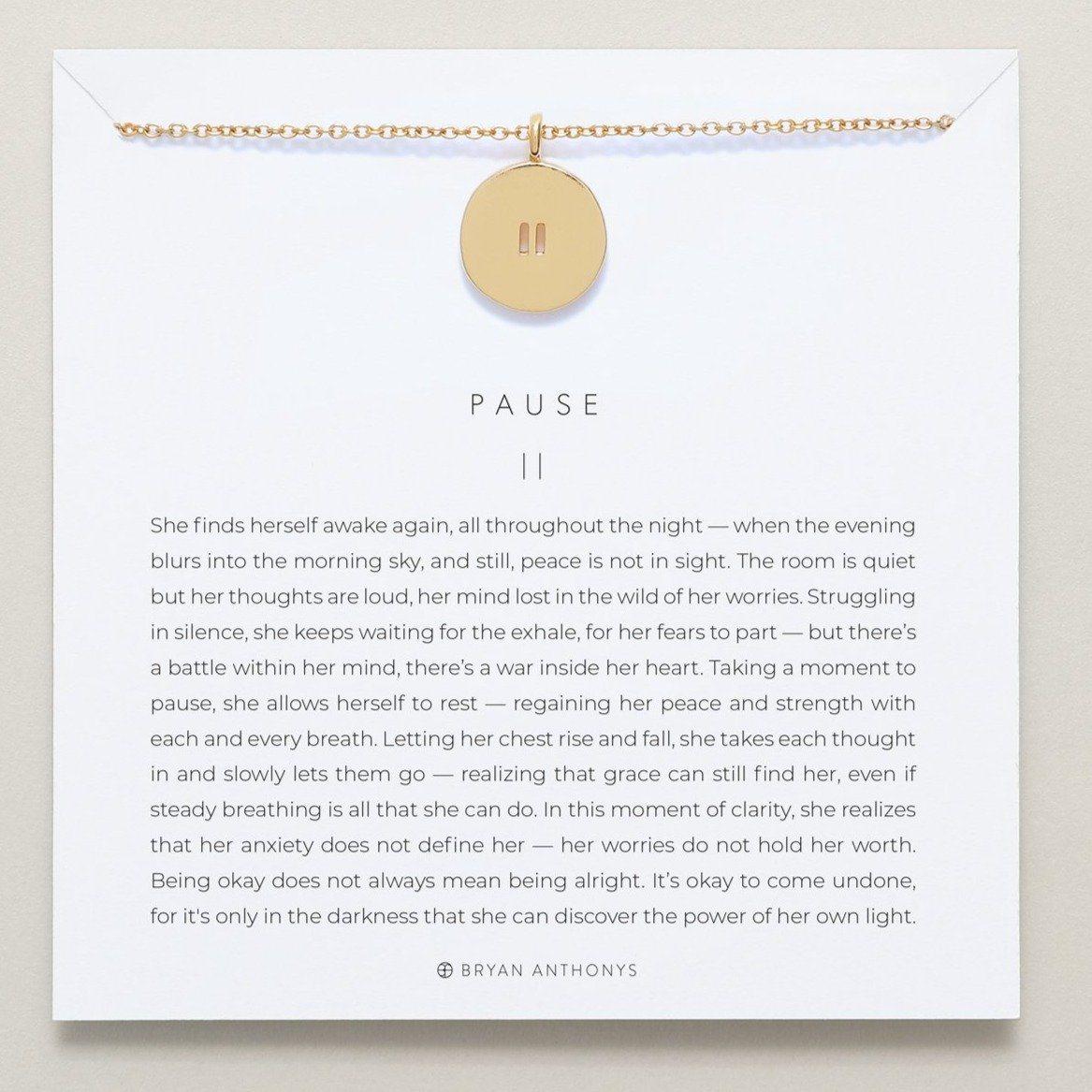 Bryan Anthony's Pause Necklace 14 k Gold Clothing/Accessories Bryan Anthonys 
