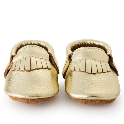 Gold Genuine Leather Moccasins Baby Birdrock Baby 