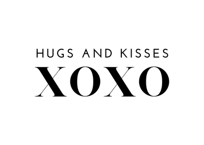 Hugs & Kisses XOXO Note Card Gift Smack Gift Company 